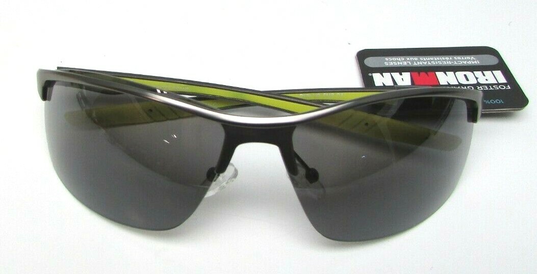 IronMan Run Up FMR DA Grey Yellow Sunglasses 100% UV NEW