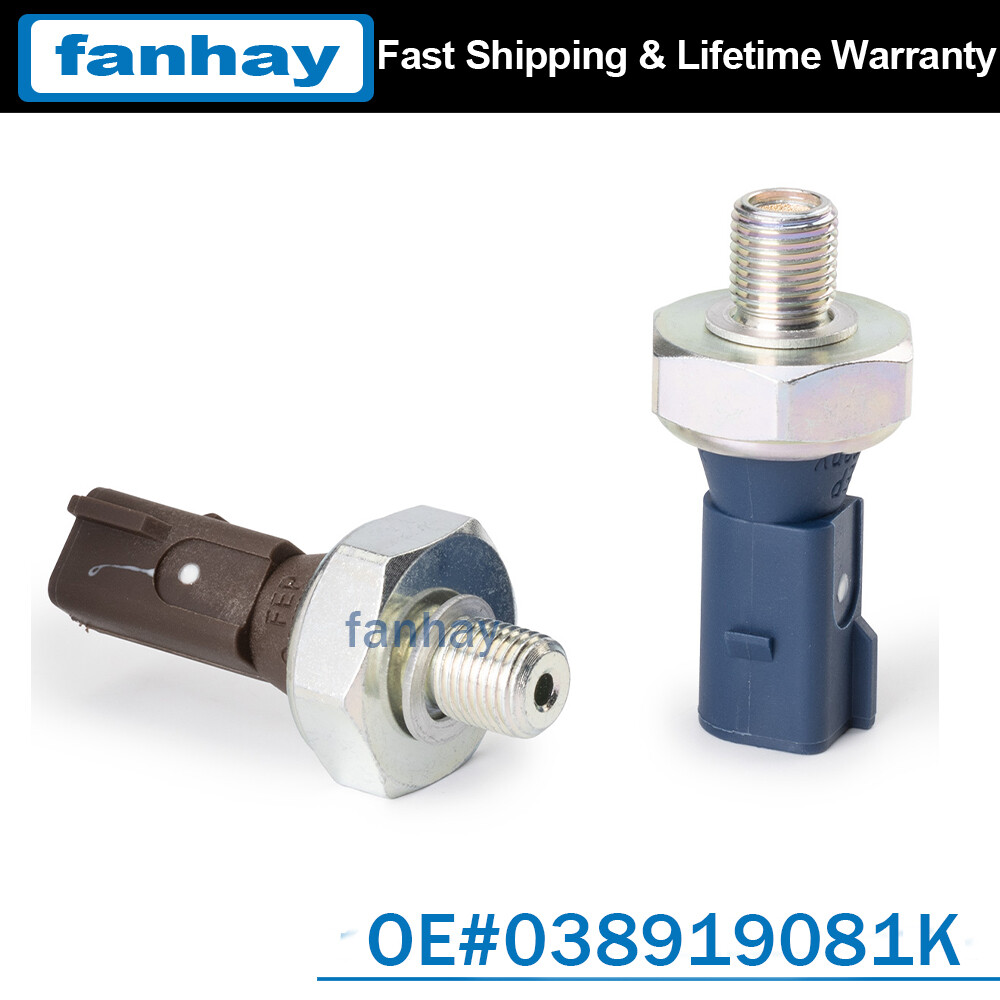 2-Piece Oil Pressure Sensor Set (Brown & Blue) – Fits Audi A4, Q5, TT, VW Jetta & More