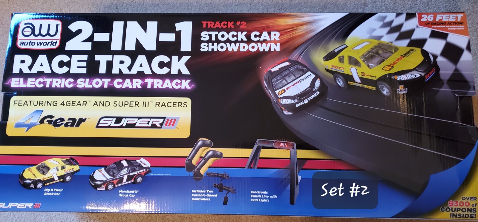 Auto World NHRA 2in1 Race Track Pro Racing Drag Strip Electric Slot