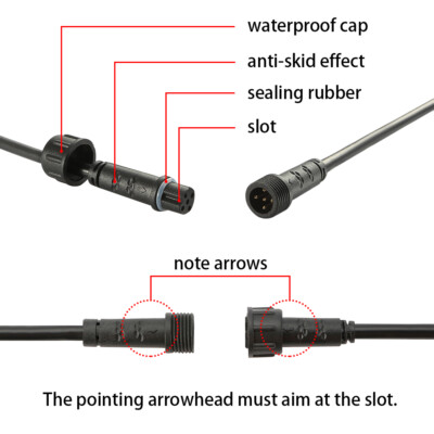 1/5Packs 2/4/5 Pin Extension Cable Wire Lead for LED Deck Light IP67 Waterproof 