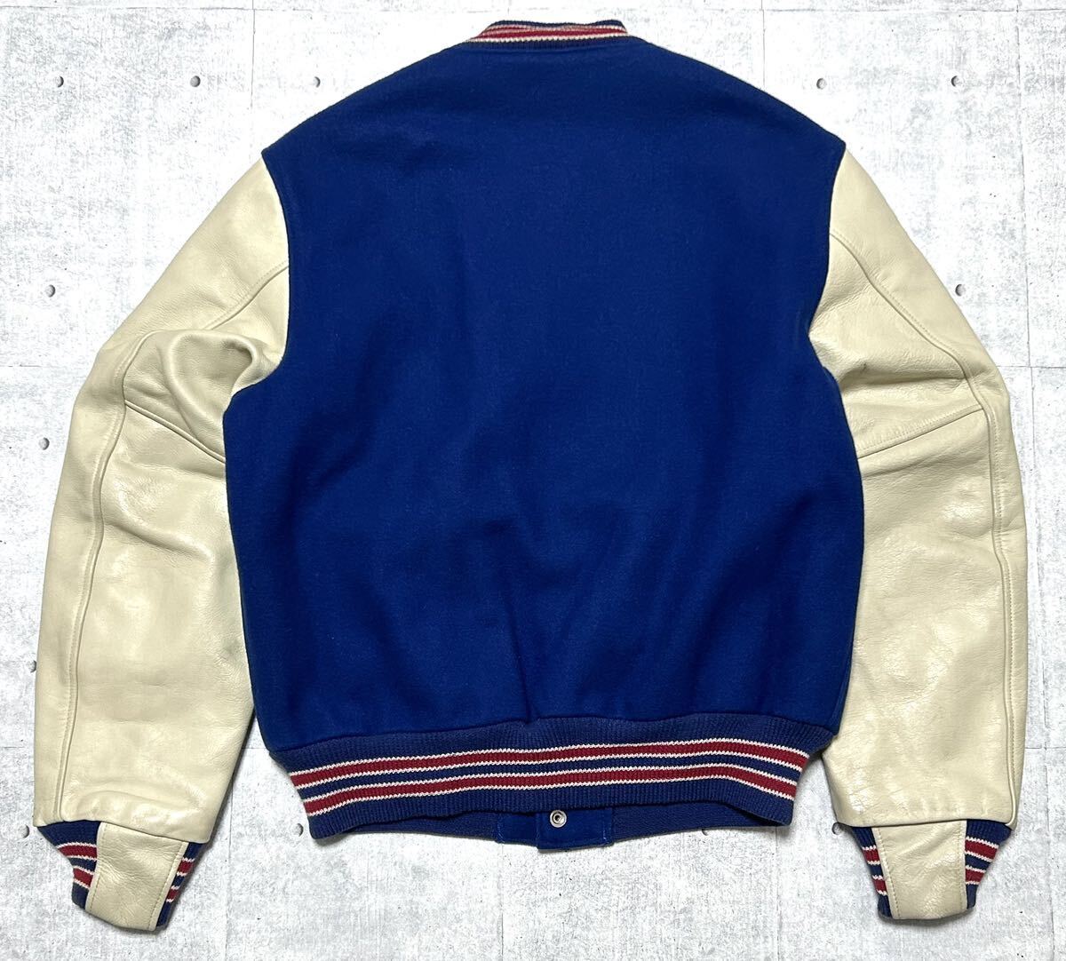 極上USA製70s-80s白タグGOLDEN BEAR袖レザーアワードスタジャン Golden Bear ゴールデンベア ヴィンテージ 70〜80s 白タグ USA製