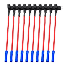 10 Add on A Circuit Device Fuse Tap Dual Protect Adapter ATM MINI Blade Piggy