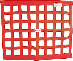 RJS Window Net - SFI 27.1 - 1 in Webbing - 24 in Square - Red - Each