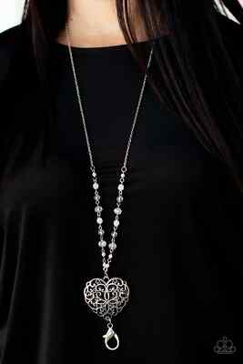 Paparazzi DOTING DEVOTION white LANYARD