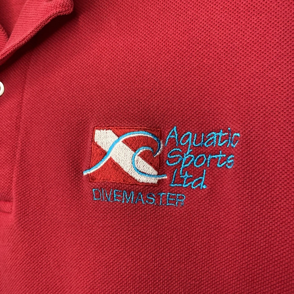 Vintage Aquatic Sports Dive Master Polo Faded Grunge 90s Adult Large L 22x30 - Image 2 of 4