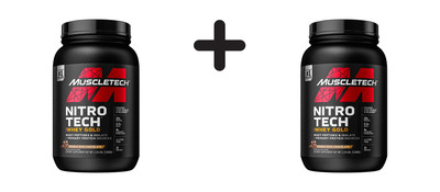 2 x Muscletech Nitro Tech 100% Whey Gold (2lbs) Double Rich (48,33 EUR/kg)