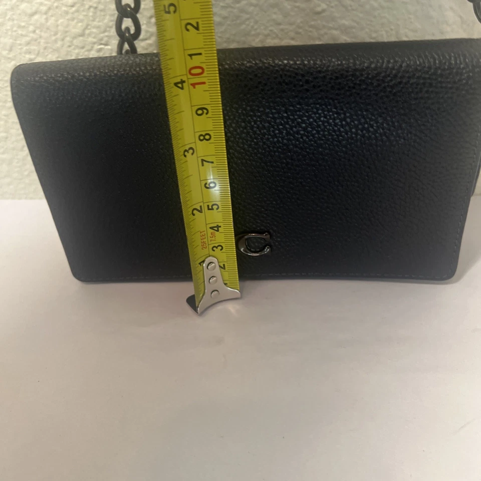 Coach Retail Polished Pebble Leather Crossbody Mini Bag Black C1802 - Image 3 of 4