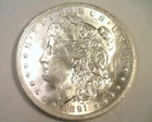 1891-O MORGAN SILVER DOLLAR CHOICE ABOUT UNCIRCULATED+ CH AU+ NICE ORIGINAL COIN