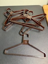 Lot of 7 Vintage Lucite Monogrammed Clothing Hangers