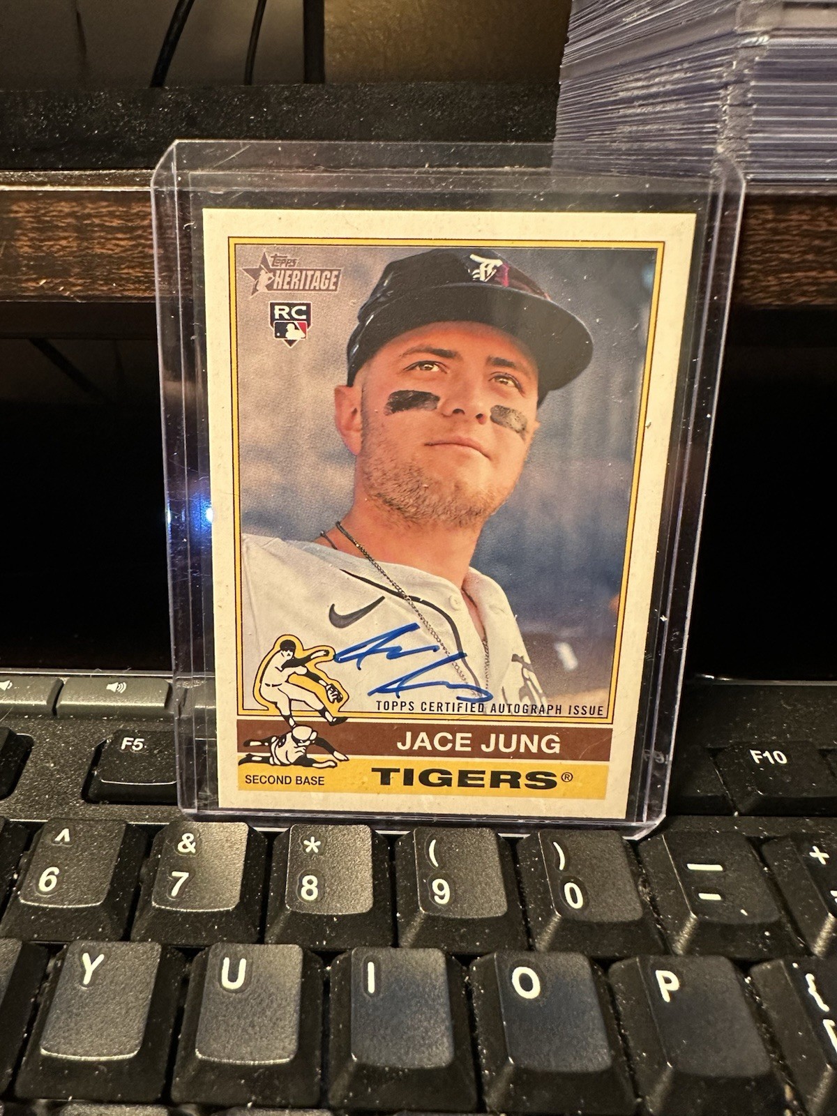 2025 Topps Heritage Real One Auto #76RO-JJ Jace Jung RC SP