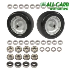 2 Pack 11x6.00-5 Flat Free Tire And Wheel Solid Rubbe For Riding Lawn Mower Tire