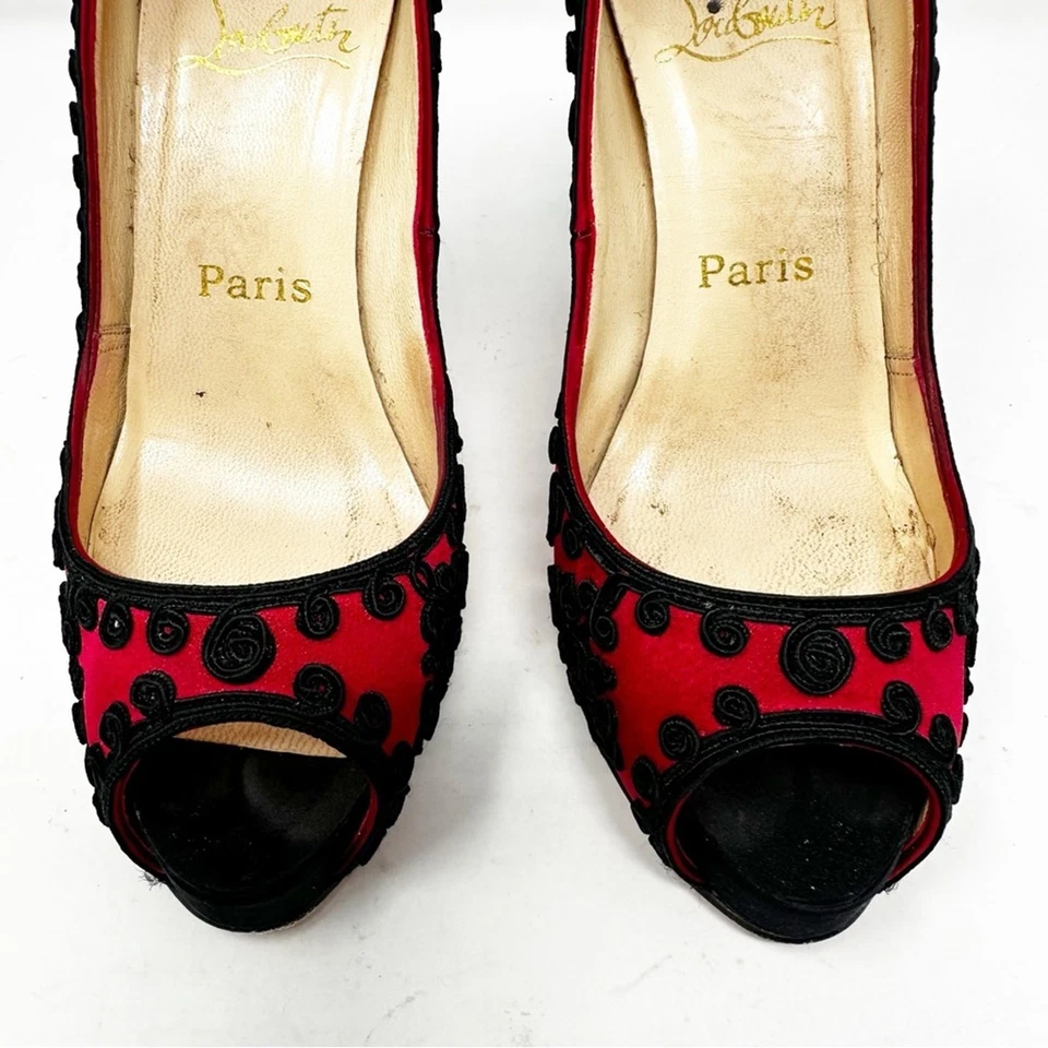 Christian Louboutin очень Brode заглянуть носок каблуки ЕС 36 - Изображение 4 из 4
