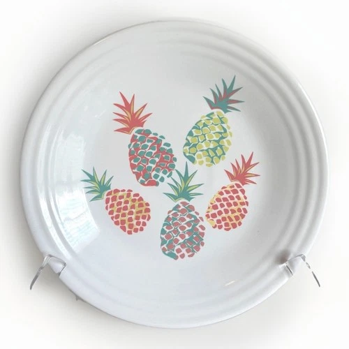 4 Fiesta Pineapple Luncheon Plates White | Fiestaware Lunch | Belk Exclusive NWT