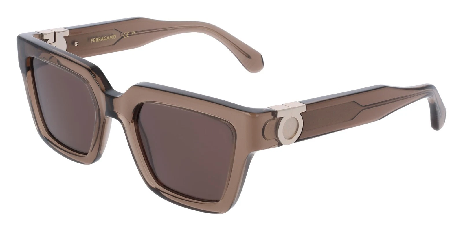 Ferragamo — Ferragamo Sunglasses SF2066S Clear Brown 52/21/140 Women