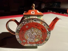 Charlotte Di Vita Miniature Hand Painted Teapot Cool Cats