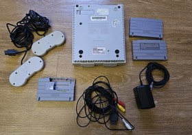 Super Nintendo Console Bundle w/ 2 Controllers, 3 Games & Cables SNES Authentic