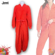 NWT Jenni by Jennifer Moore Womens S Sherpa Union Suit Papaya Punch 1001272294MS