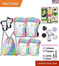 Knee Pads for Kids Toddler Knee Pads and Elbow Pads Wrist Guards with Drawstr...