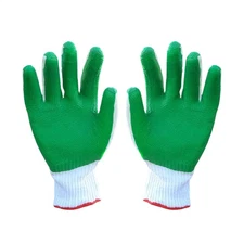 1 Pair Work Safety Grip Gloves Rubber Palm Anti-Slip Gardening Work Gloves