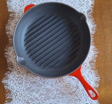 Vintage Red Le Creuset Cast Iron 26cm Griddle Skillet Frying Pan