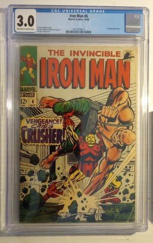 Iron Man #6 Marvel Comics Oct1968 CGC Graded 3.0 OW/W pgs Crusher Appearance