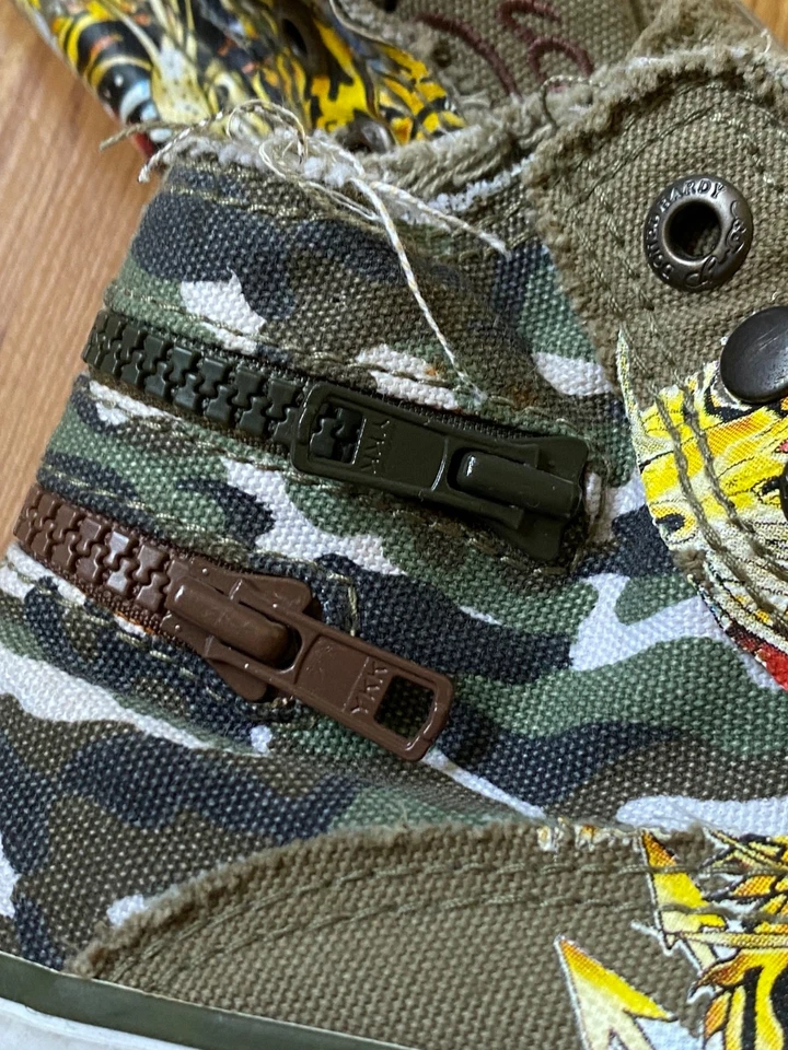 Ed Hardy Kids Unisex US Sz 2 Eur 33 Canvas High Top Shoes - Image 4 of 4