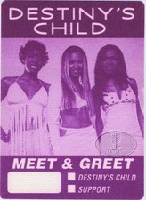 Destiny's Child 2001 Backstage Pass Beyonce Purple
