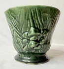 VTG DECORATIVE BRUSH ART POTTERY USA B 220 MUSHROOM MOTIF FLOWER POT 5 Inch Tall