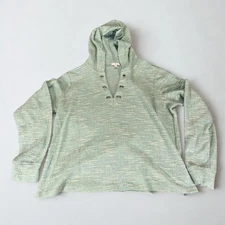 Charming Charlie Hoodie Womens XL Green Pullover Long Sleeve Costal Living Boho