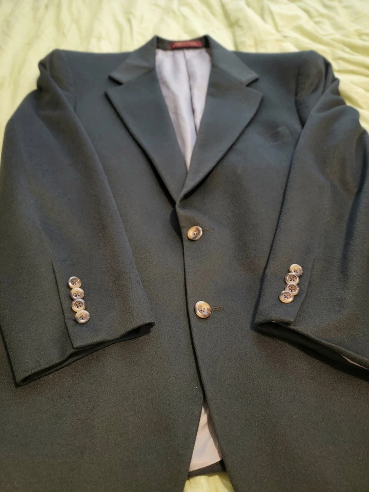 Blazer Loro Piana 100% Cachemira Verde Oscuro Hecho en EE. UU. 42R Foto 2 de 4