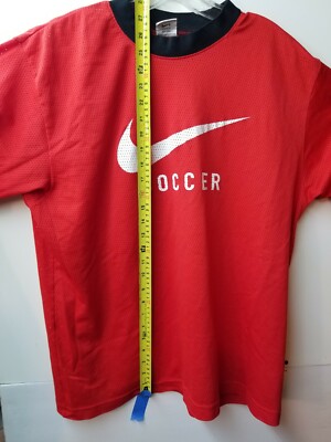 Vintage 90s Nike Mesh Soccer Jersey Shirt Size Youth XL Red Vintage 90s Nike Mesh Soccer Jersey Shirt Size Youth XL Red
