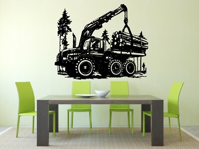 Forwarder - Wandtattoo / Forstmaschine / Tragrückschlepper / Holz-Spedition