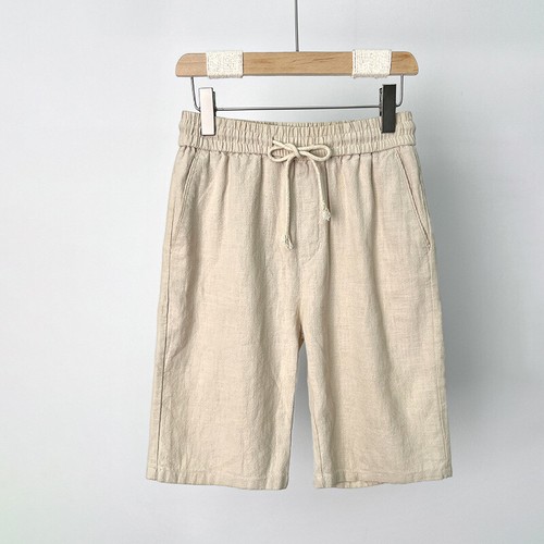 Heiße Kunstleinenshorts Herren dünne 5-Punkte Hose männlich Strandhose Freizeit Halbhose - Bild 9 von 17