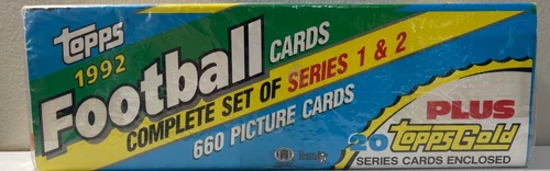 1992 Topps Football Cards Complete Series 1&2 660 Cards w/20 Topps Gold-SEALED!