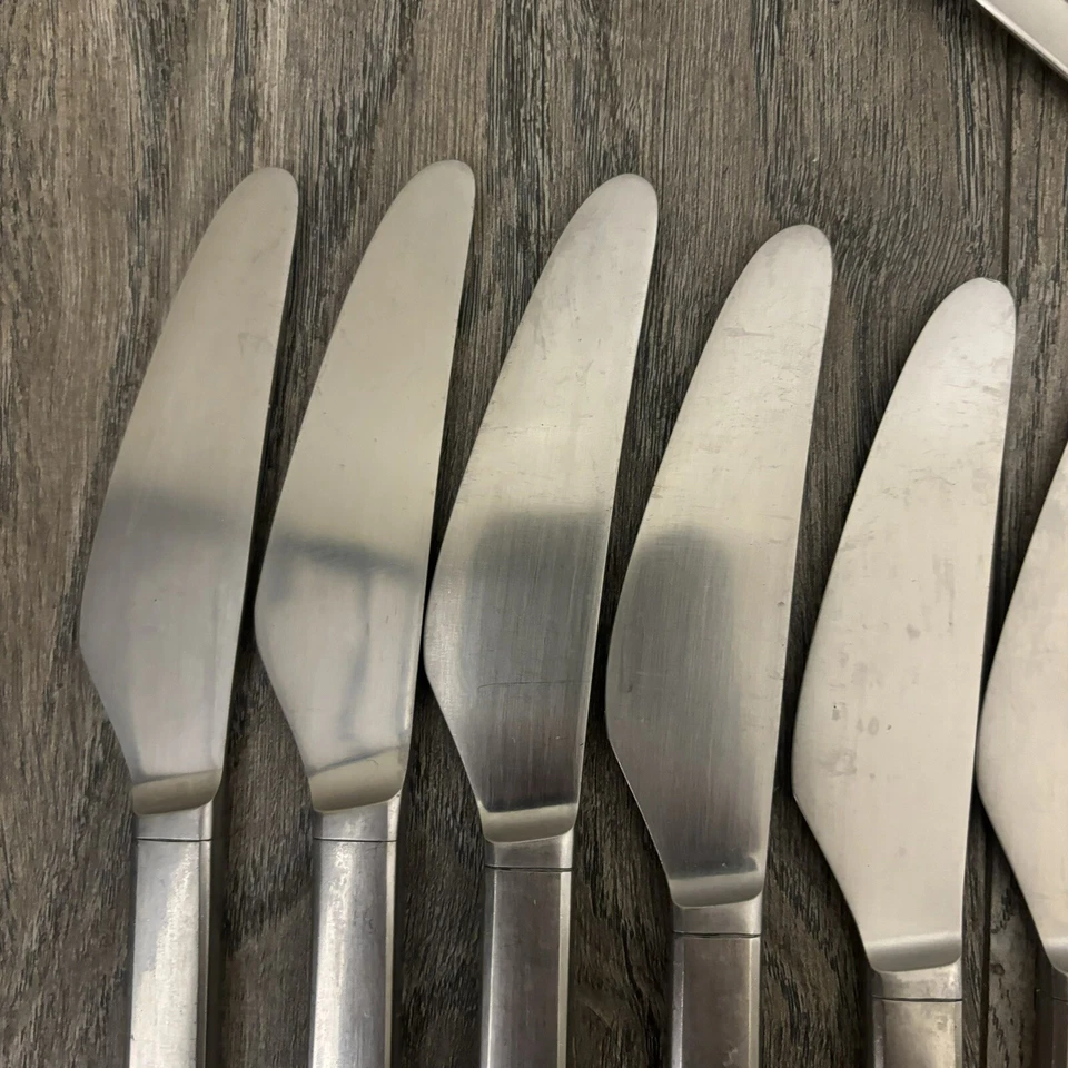 Georg Jensen Acero Inoxidable Dinamarca Flatwares Lote Mixto De 35 Foto 3 de 4