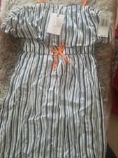 New Girls Jessica Simpson Sundress size large Blue And White Stripe