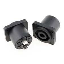 2 pcs Speaker 4 Pin Female Jack Compatible Audio Cable Panel Socket Connectors