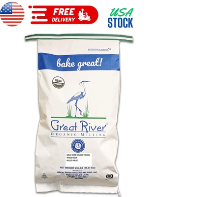 Great River Organic Milling, Whole Grain, Hulled Millet, Ancient Grain