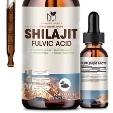 Himalayan Shilajit Resin Supplement 600mg 85+ Trace Minerals & Fulvic Acid