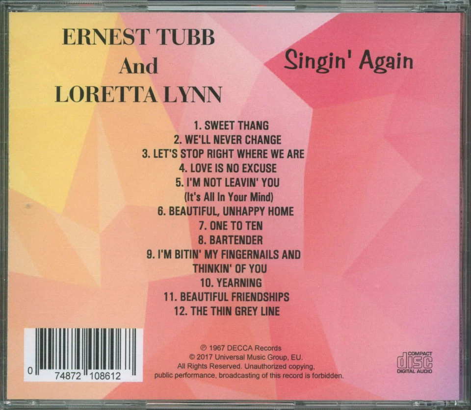 ERNEST TUBB & LORETTA  LYNN - Singin' Again - Image 2 of 3