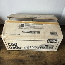 Stanley BOSTITCH C8P120D 2 1/2” 8D Plain Shank Coil Framing Nails 2700 PACK NOS