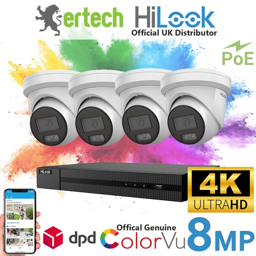 Kit fotocamera microfono audio Hikvision IP PoE Colorvu sistema telecamere a circuito chiuso a colori PoE 8MP 4K UHD - Foto 6 di 10