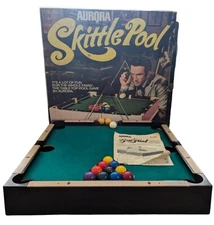 1970's Aurora Skittle Pool Tabletop Game 5511 With Box & Instructions Vintage