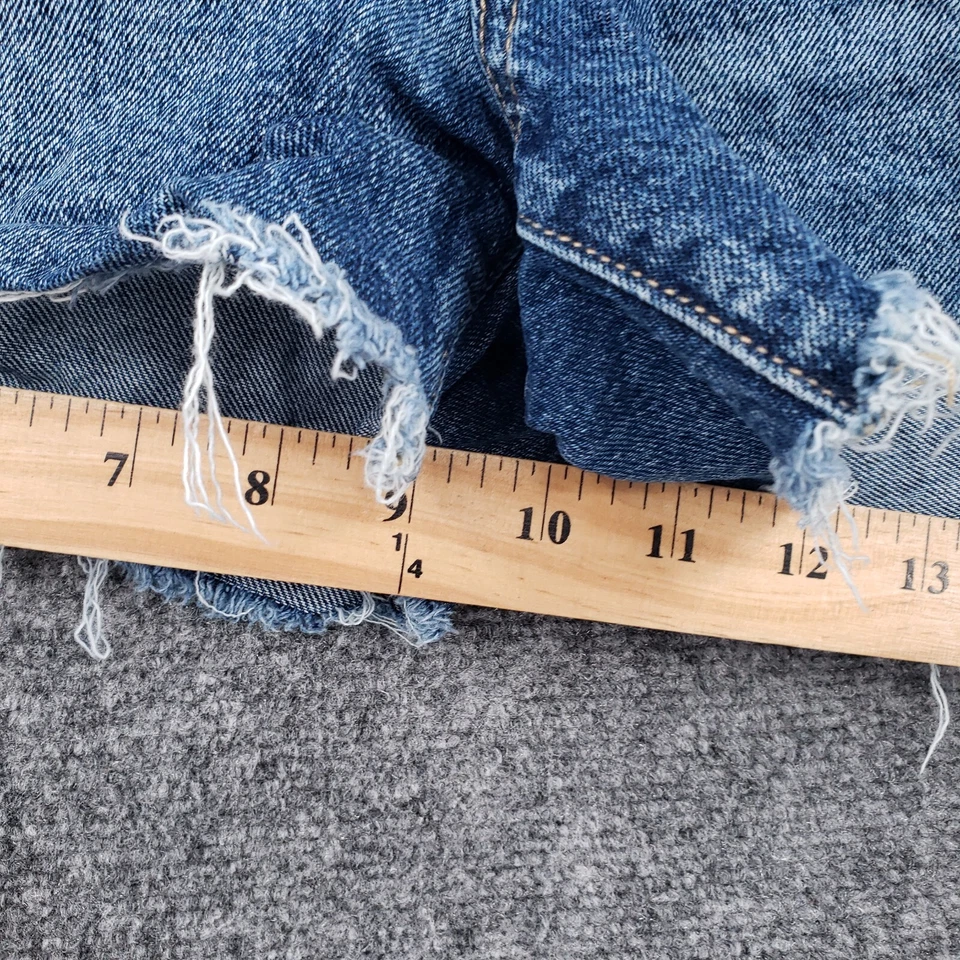 American Eagle 短裤女式 2 蓝色最高腰 90 年代男友热裤牛仔 — 第 4/4 张图片