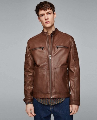 CAZADORA BIKER EFECTO PIEL - Negro | ZARA España