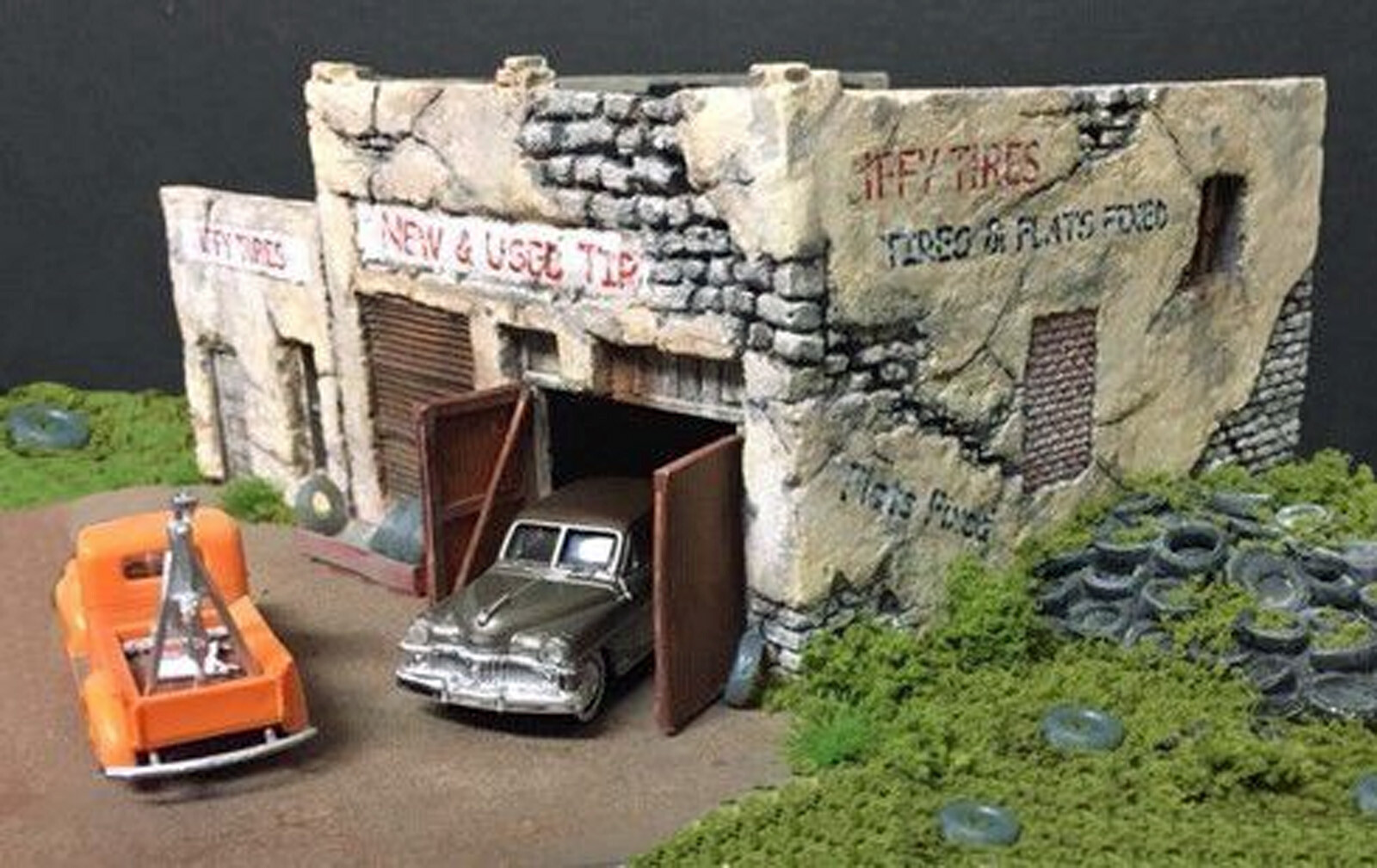 THOMAS YORKE IFFY'S TIRE HO Model Railroad Structure Unpainted Resin