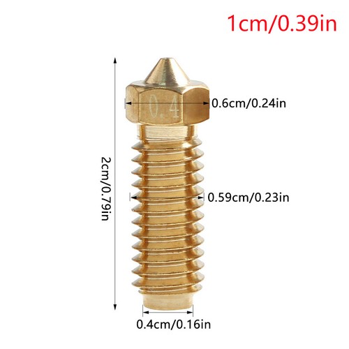 For Anycubic Kobra 3 Combo Hotend Nozzle 0.2 0.4 0.6 0.8 Hardened Steel Brass - Photo 10/17