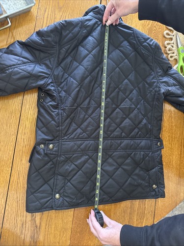 Lauren Ralph Lauren Diamond Quilted Jacket Black, Silver Hardware, Sz Medium - Picture 5 of 19