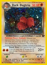 Dark Dugtrio - 6/82 - Pokemon Team Rocket Unlimited Holo Rare Card WOTC HP