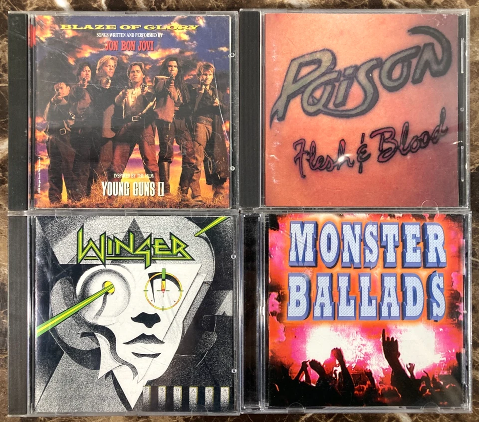 Heavy Hair Glam Metal Hard Rock CD Lot of 12 Skid Row Stryper Poison Warrant - Image 3 of 4